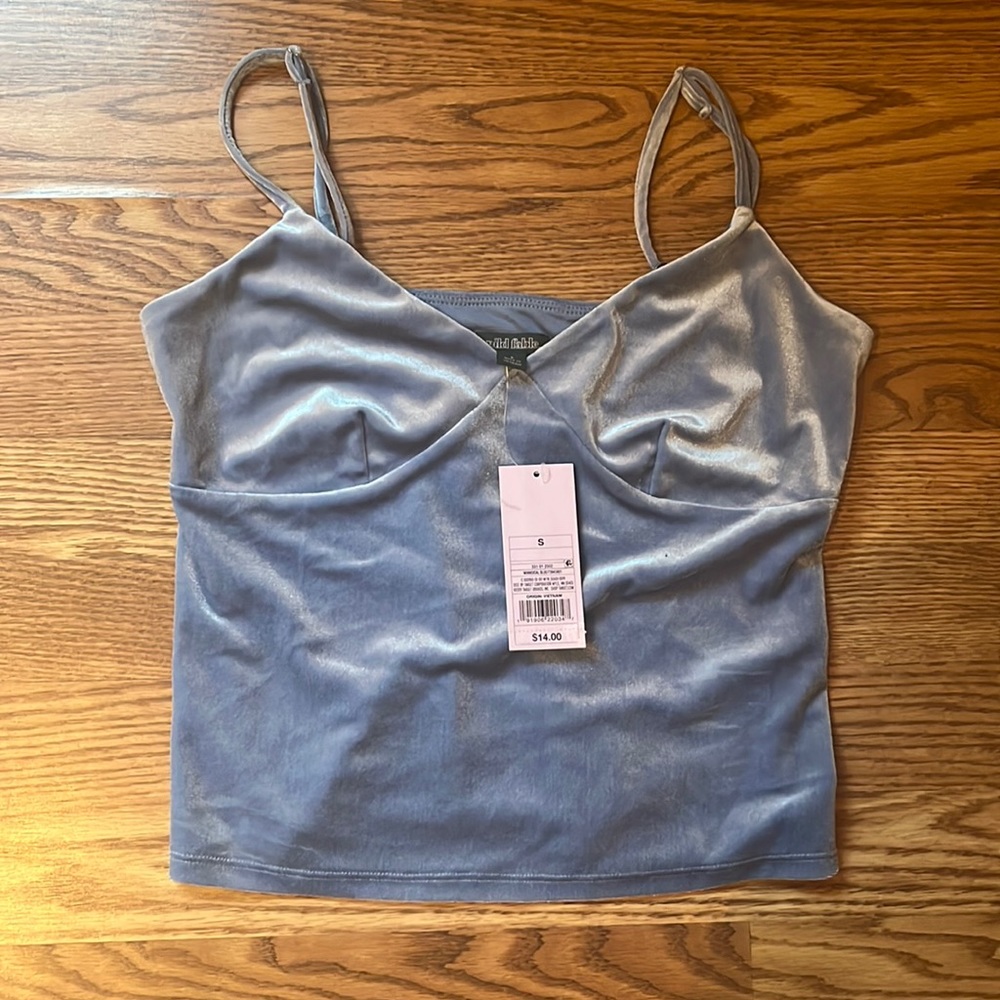 Wild Fable blue velvet adjustable tank top. Size Small. Never wore/New with tags